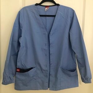 Dickies Scrubs Women's Warm Up Jacket Baby Blue Size S
